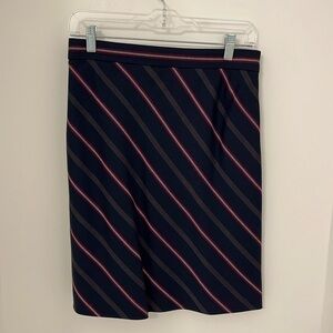 Brooks Brothers NWOT Striped Wool A-Line Skirt Sz 4